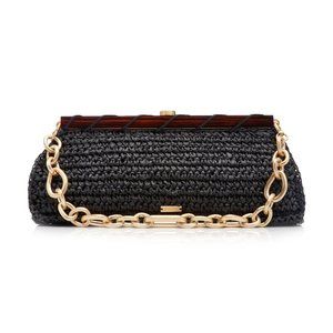 Cult Gaia Mila Raffia Shoulder Bag